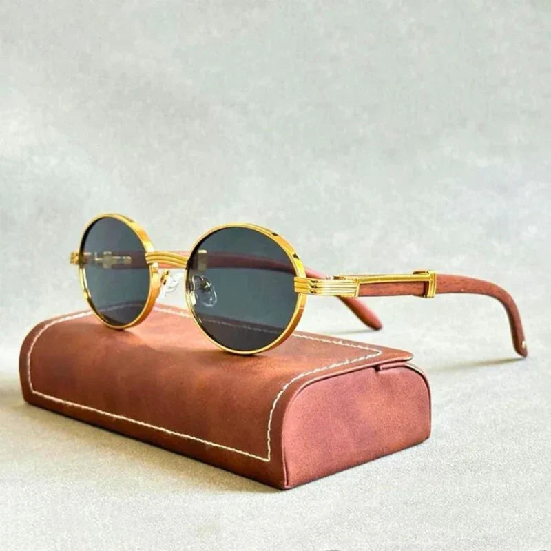 BlissGlow – Holzsonnenbrille der Retro-Serie