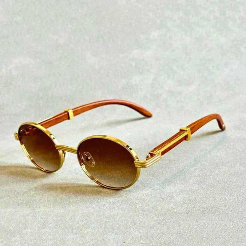 BlissGlow – Holzsonnenbrille der Retro-Serie