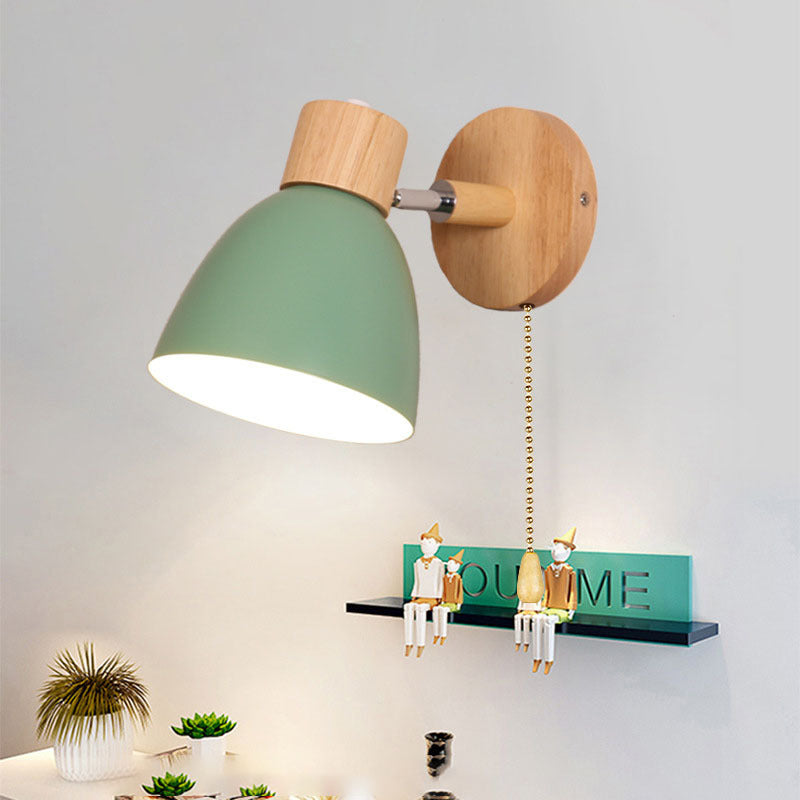 Moderner Minimalistischer Holzkonus LED Wandleuchte | 1-Lampe