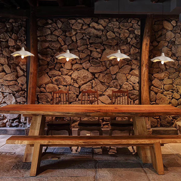 Japanische Vintage-Zement-Blumenpendelleuchte | 1-Licht