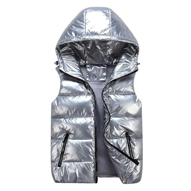 Elegante unisex Steppweste mit Kapuze