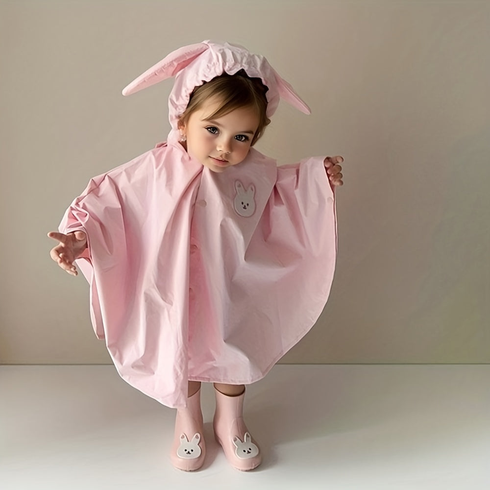 Kinder Regenjacke mit Kapuze – Wasserdichte Jacke mit Bären- oder Hasenmotiv