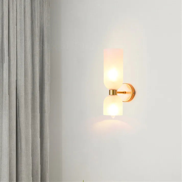 Doppeltköpfige Glas-Wandlampe LED-Wandleuchte