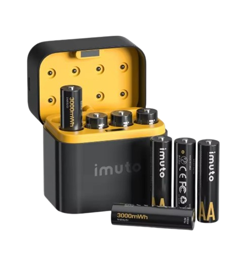 PowerCharge 8-Slot Schneller Batterielader | Sehr effizientes Laden für 1,5V Lithium AA Batterien