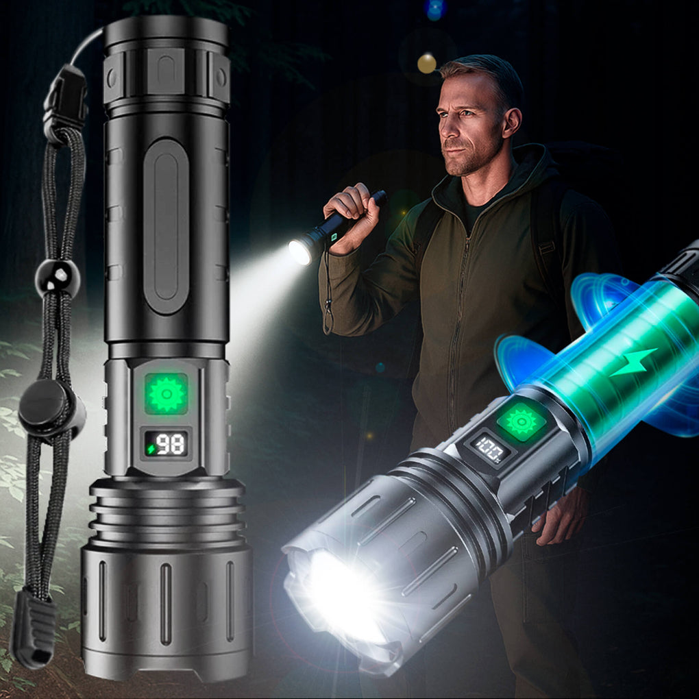 UltraStarke Nachtsicht Taschenlampe Pro – Wiederaufladbare Aluminiumlampe