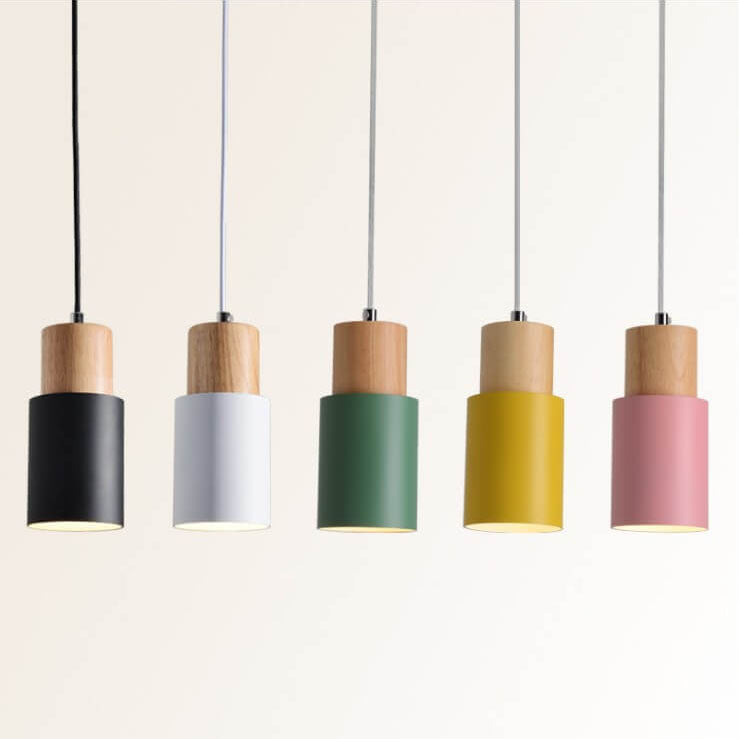 Frendorf | Metall Holz Pendelleuchte | Modernes Industrielles Design