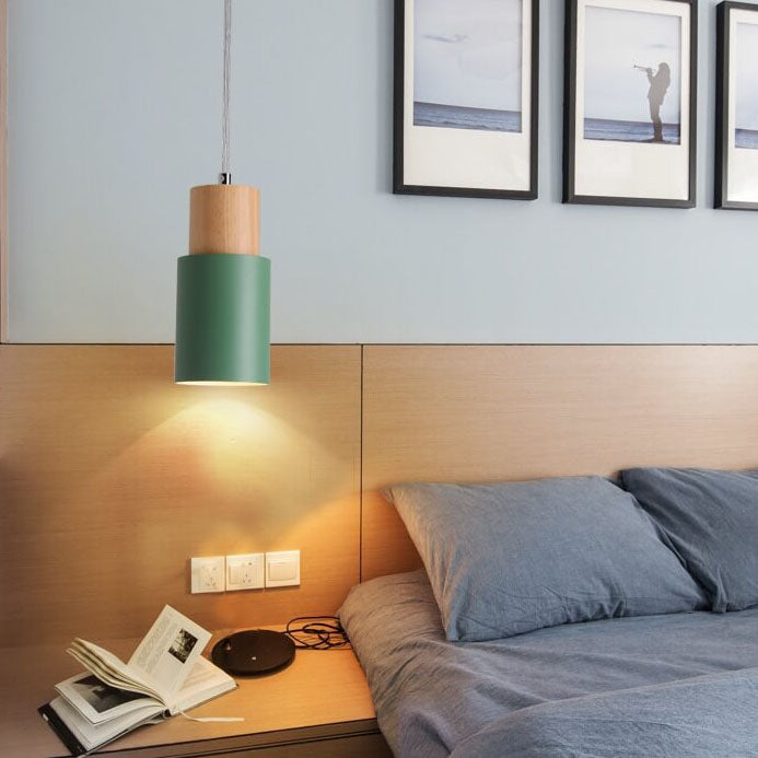 Frendorf | Metall Holz Pendelleuchte | Modernes Industrielles Design