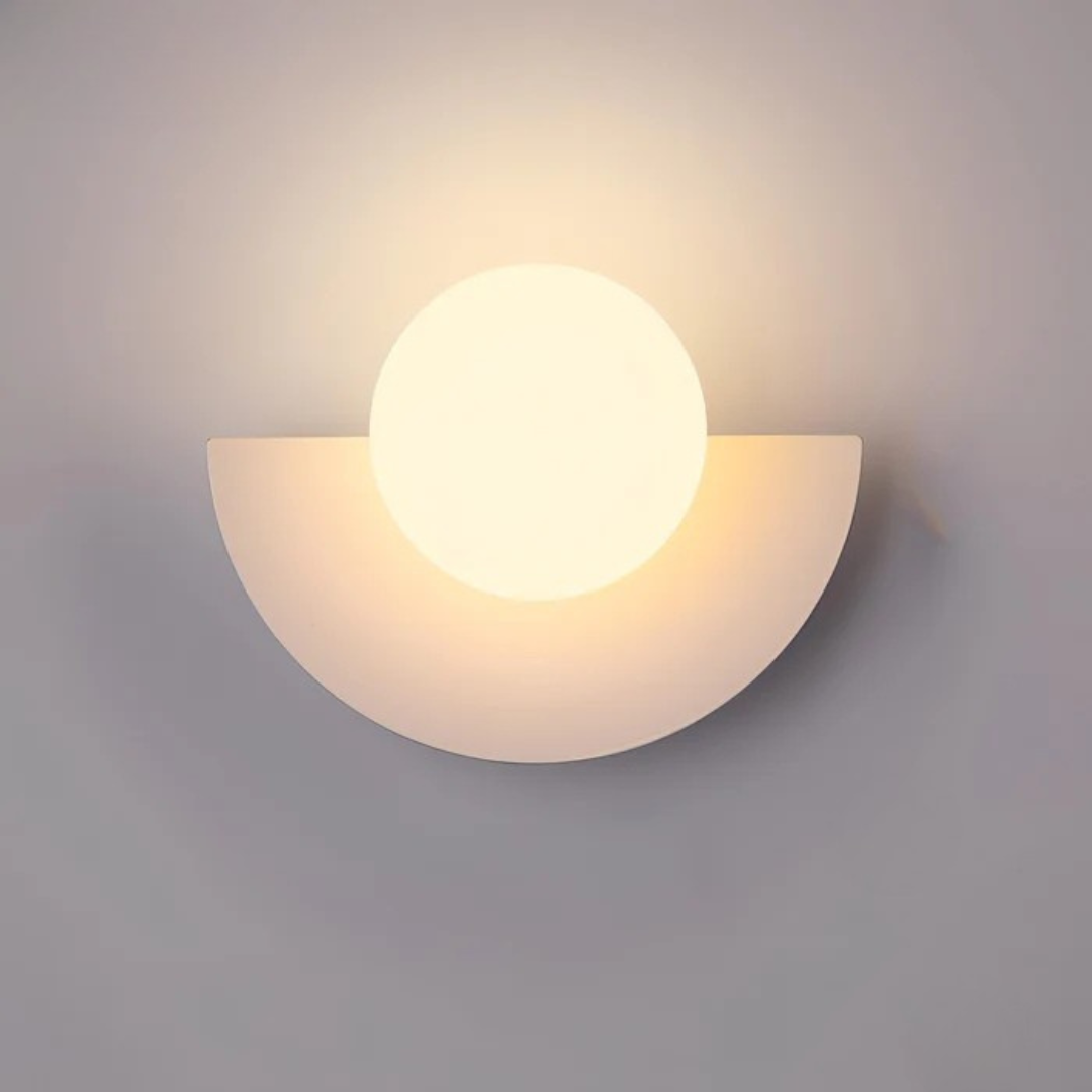 Moderner minimalistischer Glasglobus-Wandstrahler LED 1-Licht