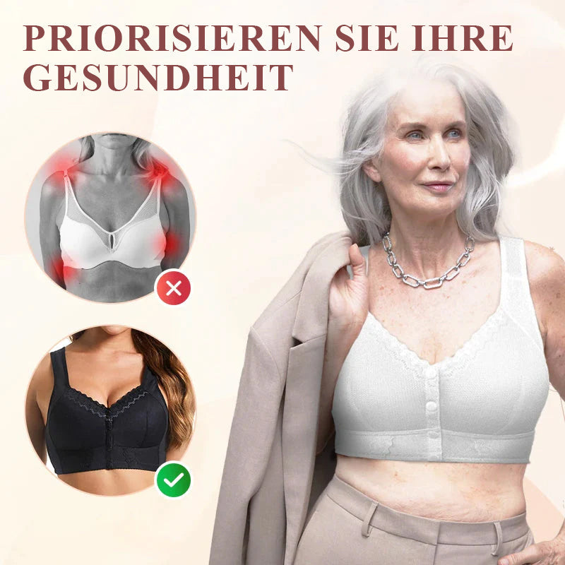 Bequamer Baumwoll-BH mit Verschlussunterstützung für reife Frauen