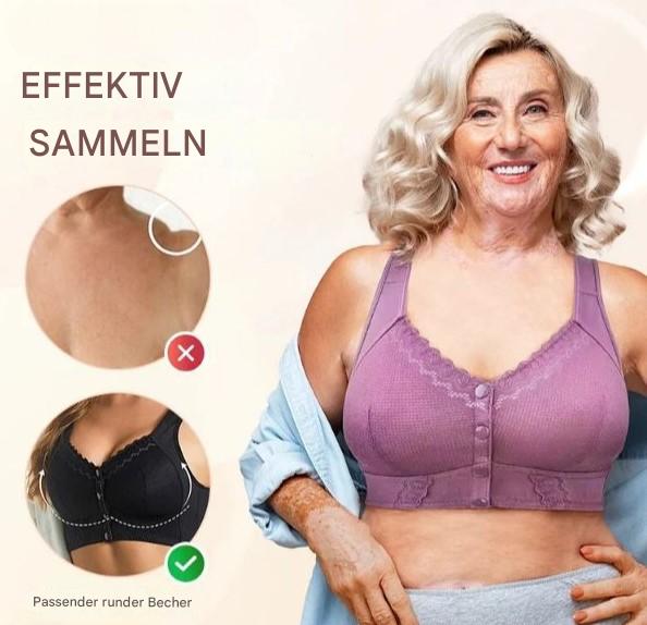 Bequamer Baumwoll-BH mit Verschlussunterstützung für reife Frauen