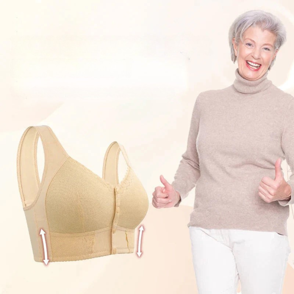 Bequamer Baumwoll-BH mit Verschlussunterstützung für reife Frauen