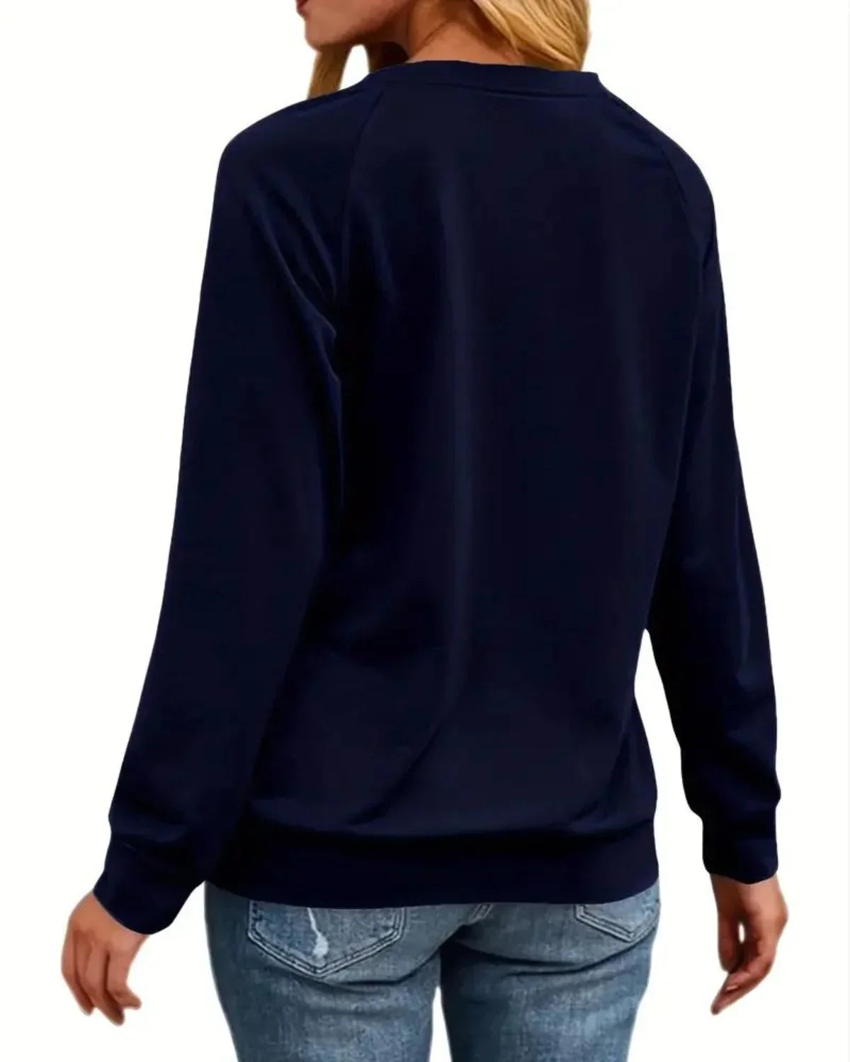 Festlicher Rentierpullover Damen – Warmer Weihnachtspullover mit Rundhalsausschnitt