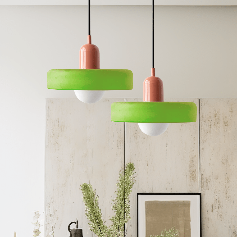 Bauhaus Bunte Glas Hängeleuchte für Moderne Innenräume
