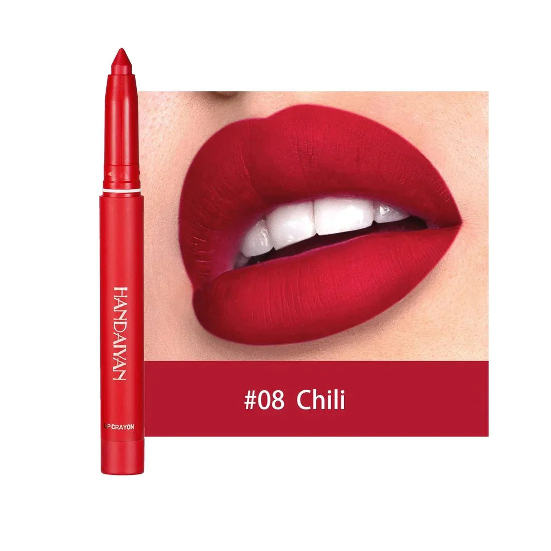 12 Farben HANDAIYAN Rotierende Anspitzbare Matte Lippenstift Stifte