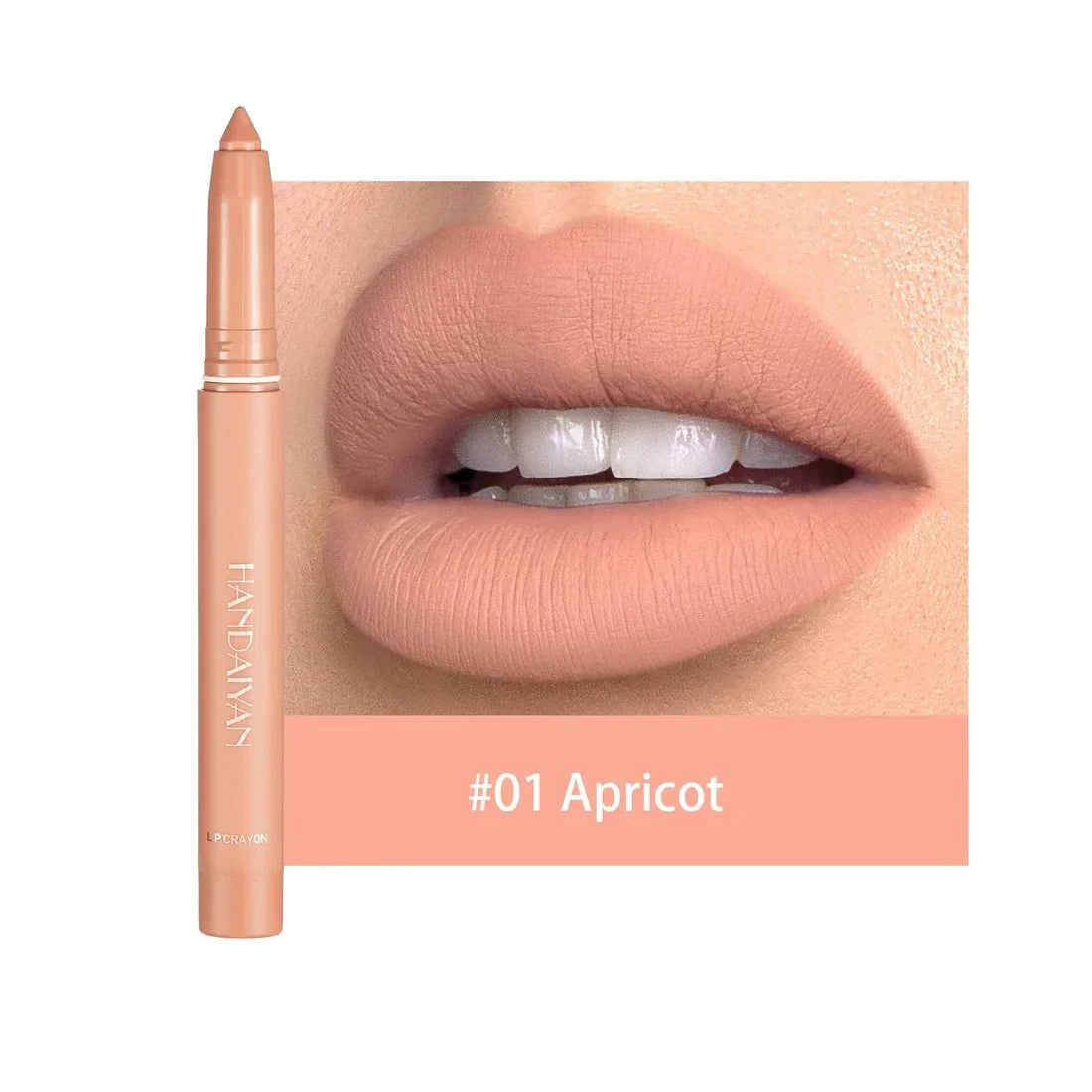 12 Farben HANDAIYAN Rotierende Anspitzbare Matte Lippenstift Stifte