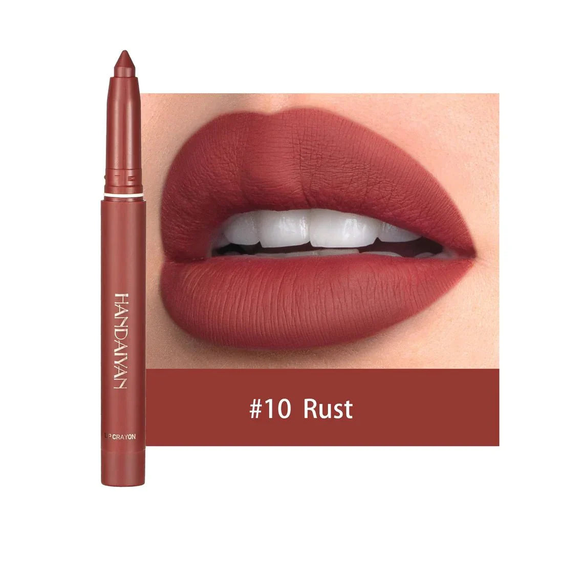 12 Farben HANDAIYAN Rotierende Anspitzbare Matte Lippenstift Stifte