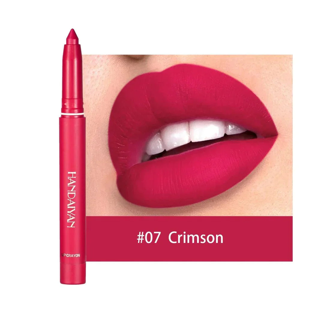12 Farben HANDAIYAN Rotierende Anspitzbare Matte Lippenstift Stifte