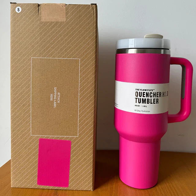 Isolierte Edelstahl-Reisebecher 40oz Mit Griff Lebenslange Deckel Und Strohhalm