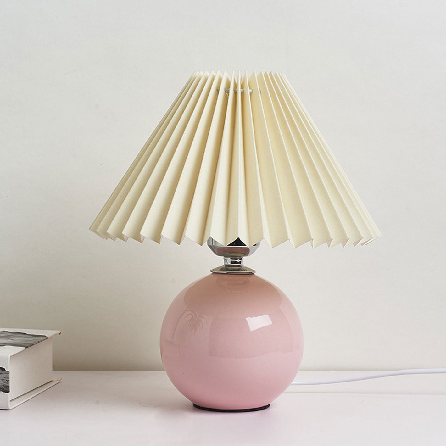Nordic Ceramic Pleated Table Light | 1-Lampe