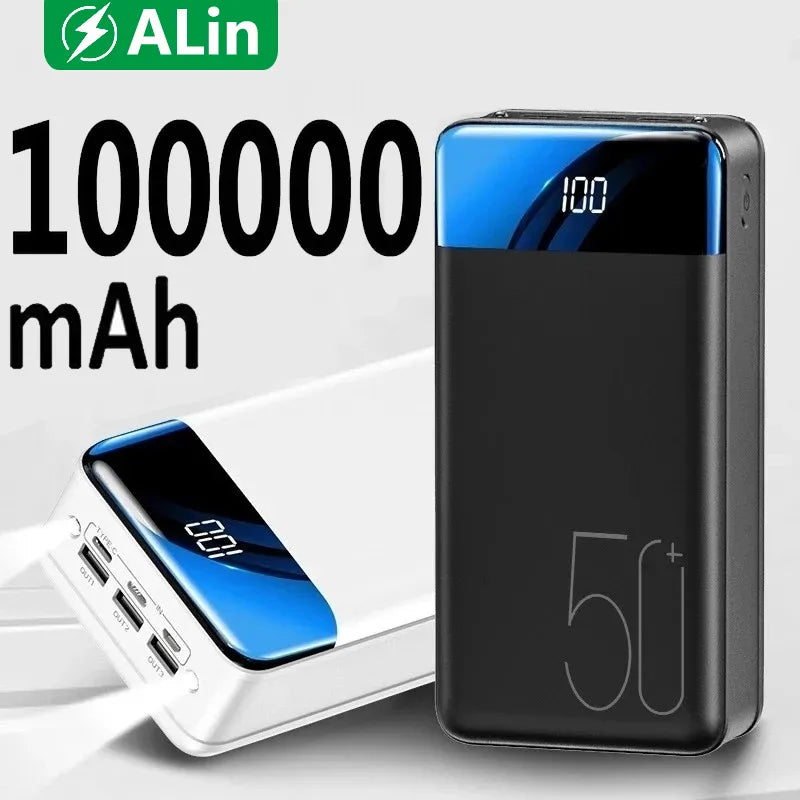 50.000mAh Ultra-Hochkapazitäts-Powerbank – Super schnelles Laden für Telefone, Tablets und Laptops