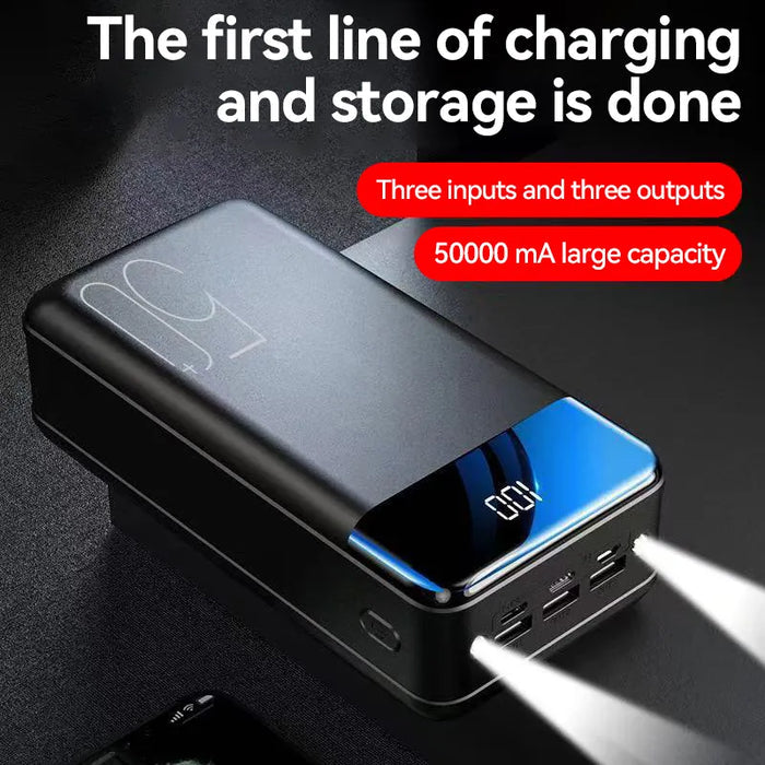 MegaPower 50000 mAh Powerbank – Unbegrenztes Laden, Immer Verbunden