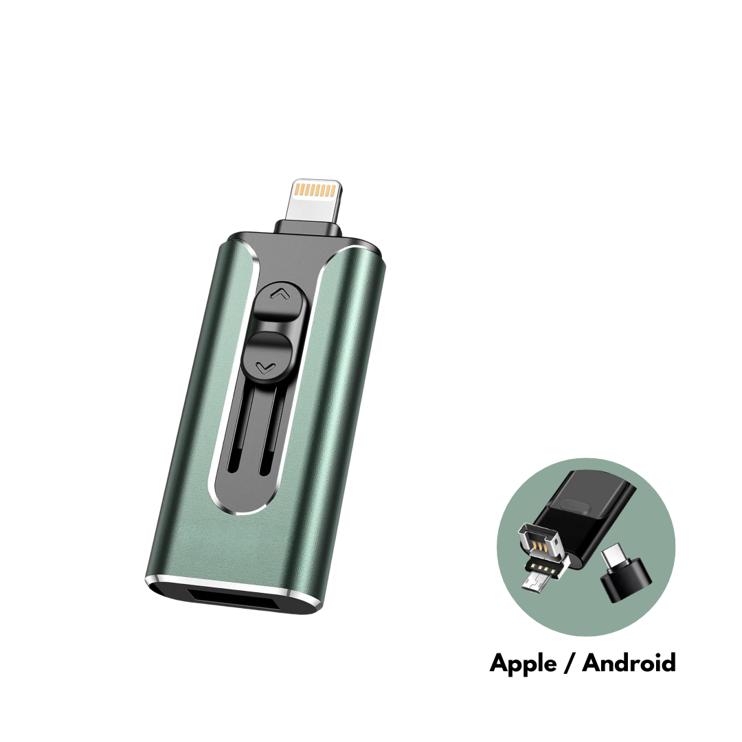 SnapVault 4-in-1 Backup-Stick | Direkt vom Telefon auf dein USB