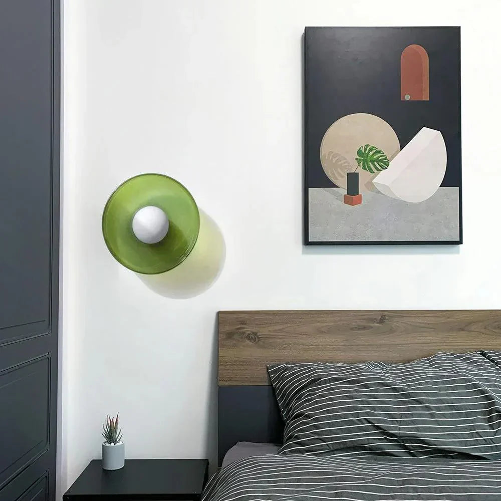 Nordic Glass Olive Disc Wand- & Deckenleuchte LED 1-Licht