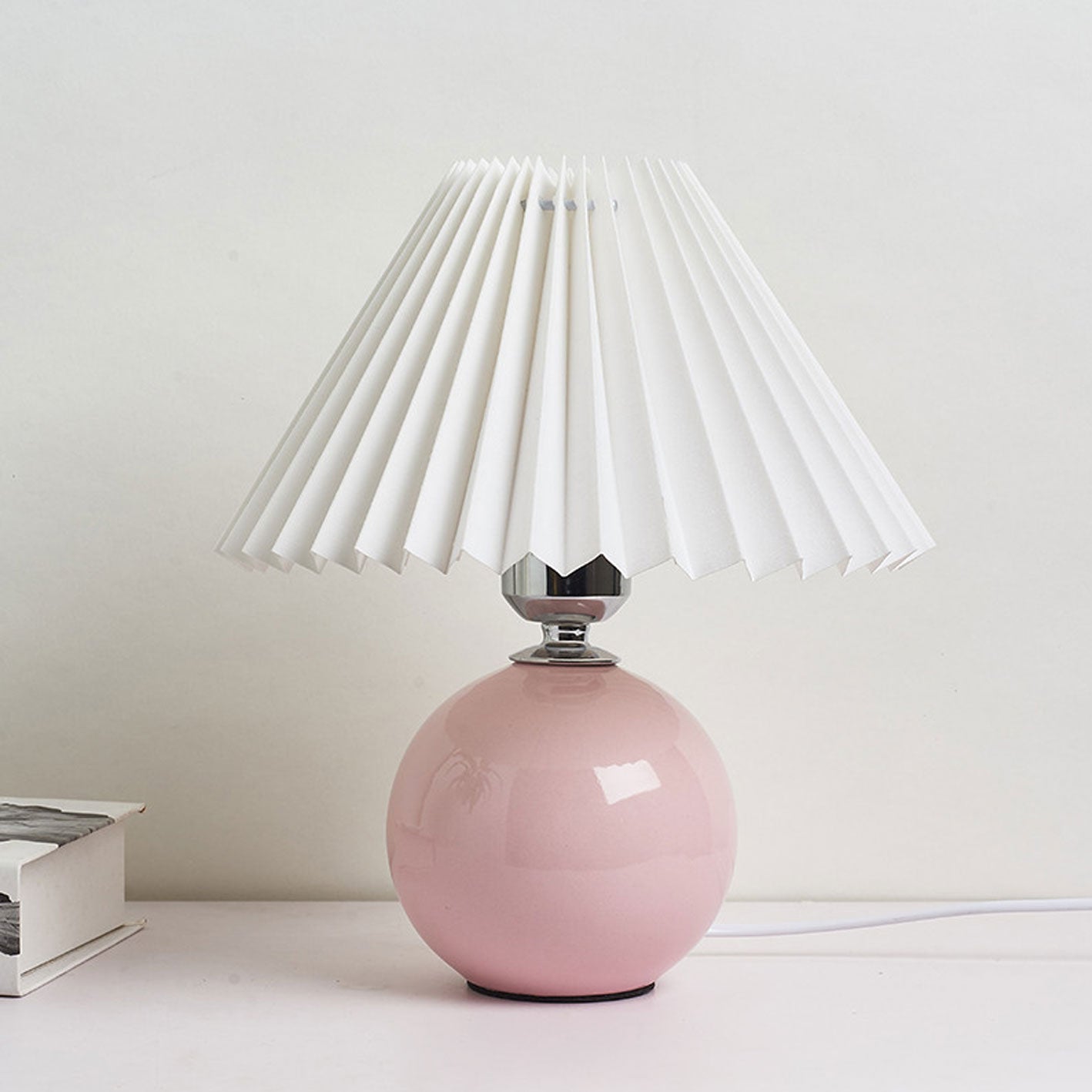 Nordic Ceramic Pleated Table Light | 1-Lampe