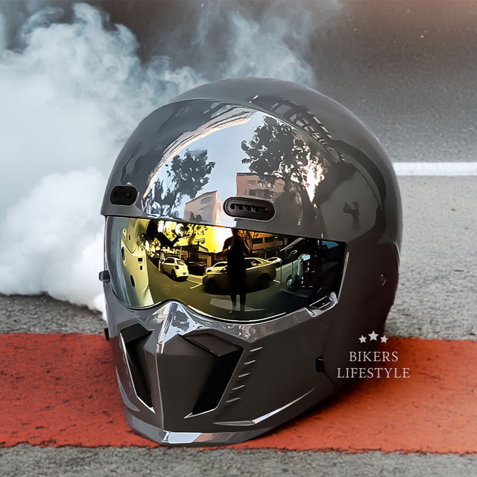 Retro Klassischer Motorradhelm DOT- und ECE-zugelassen Zeitloses Design