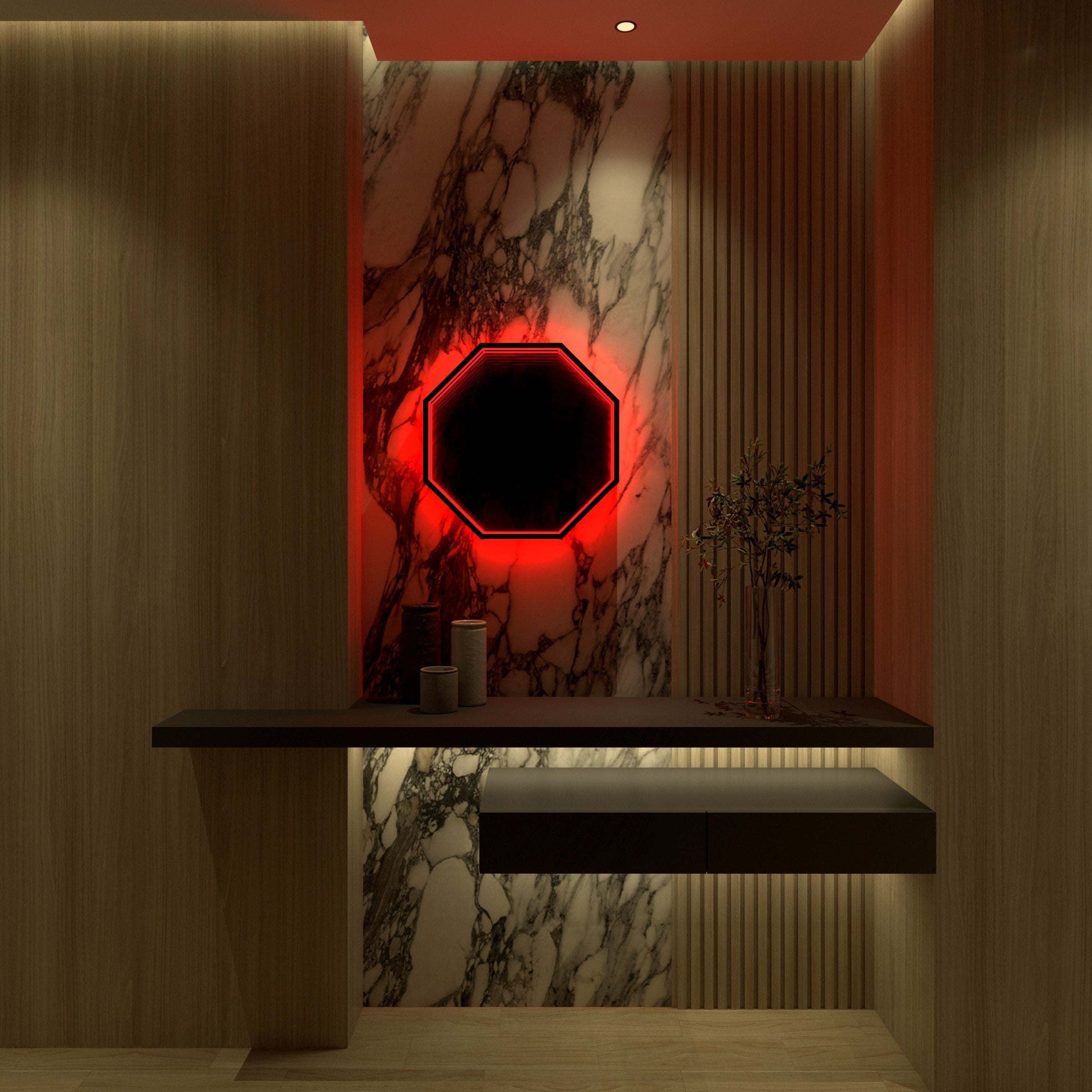 3D-Oktagon-Spiegellicht