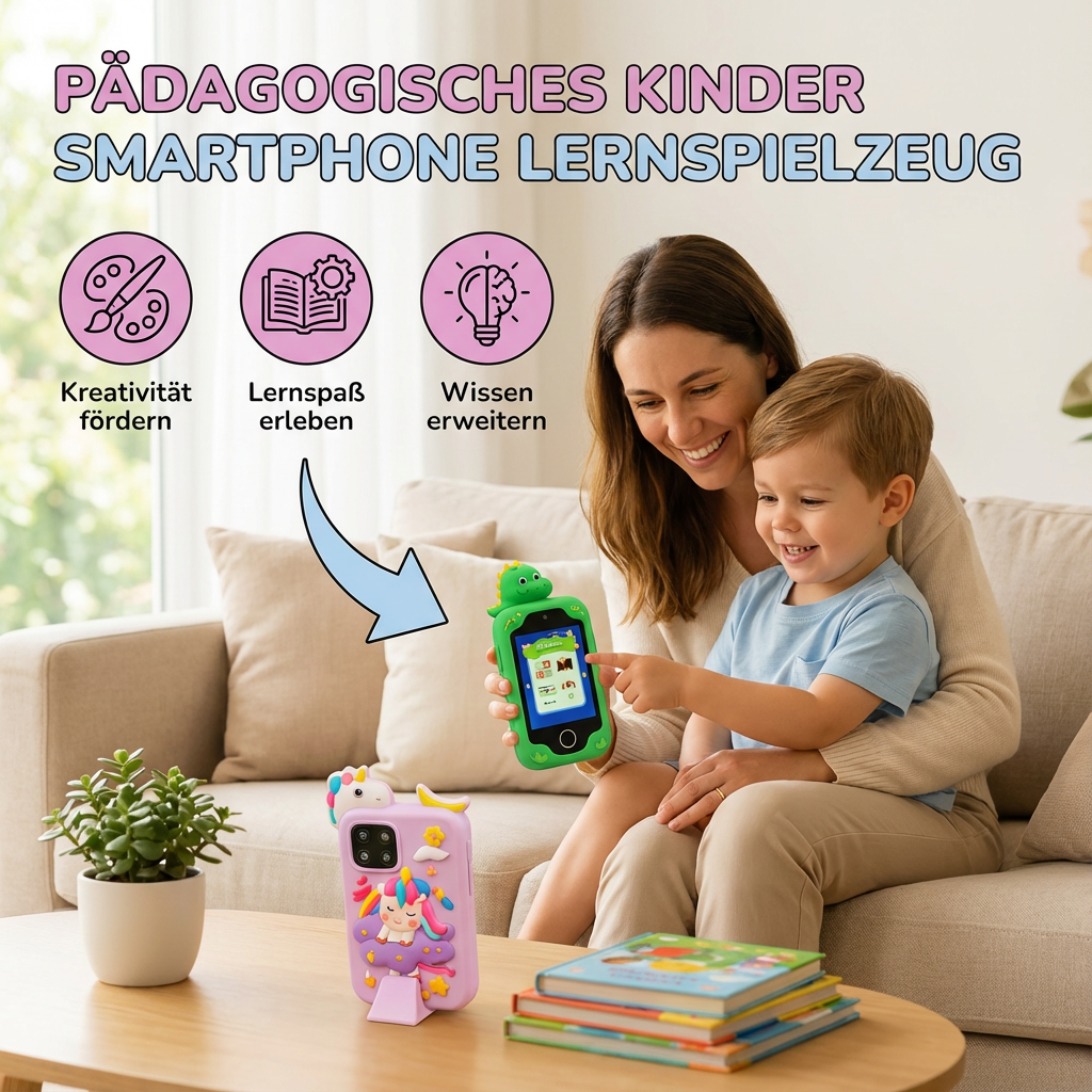 Bildungsförderndes Spielzeug für Kinder in Form eines Smartphones