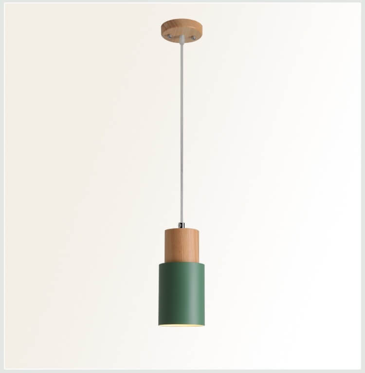 Frendorf | Metall Holz Pendelleuchte | Modernes Industrielles Design
