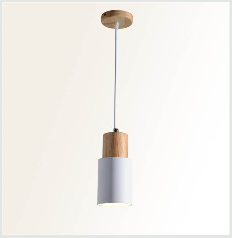 Frendorf | Metall Holz Pendelleuchte | Modernes Industrielles Design