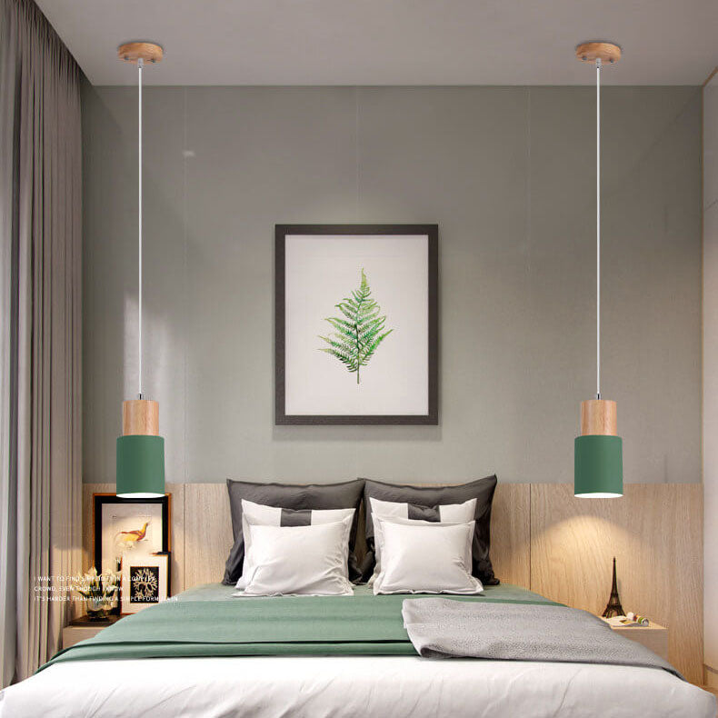 Frendorf | Metall Holz Pendelleuchte | Modernes Industrielles Design