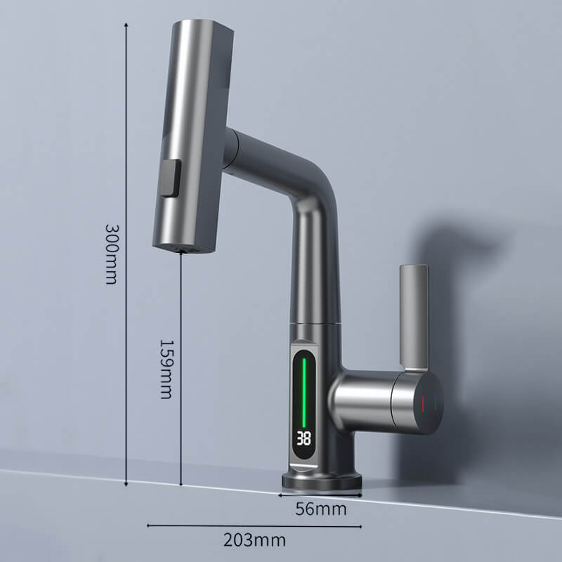 AquaElegance Digitale Wasserhahn-Erhöhung | Intelligente Bedienung mit präziser digitaler Anzeige für modernes Wohnen