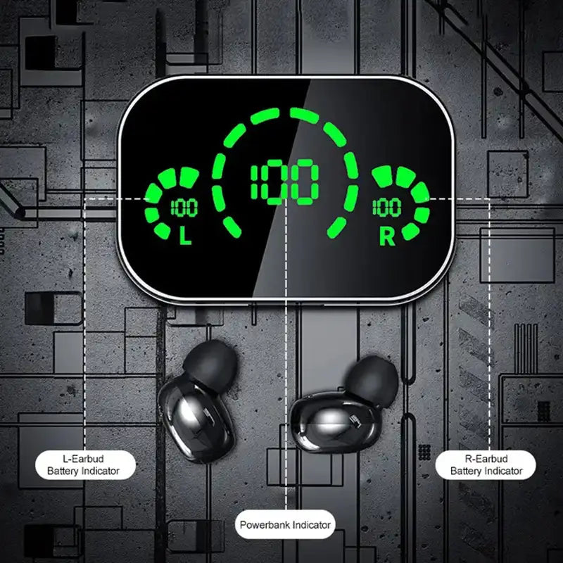 Soniq - UltraBass Wireless Earbuds – Sportliche In-Ear Kopfhörer mit Ladecase