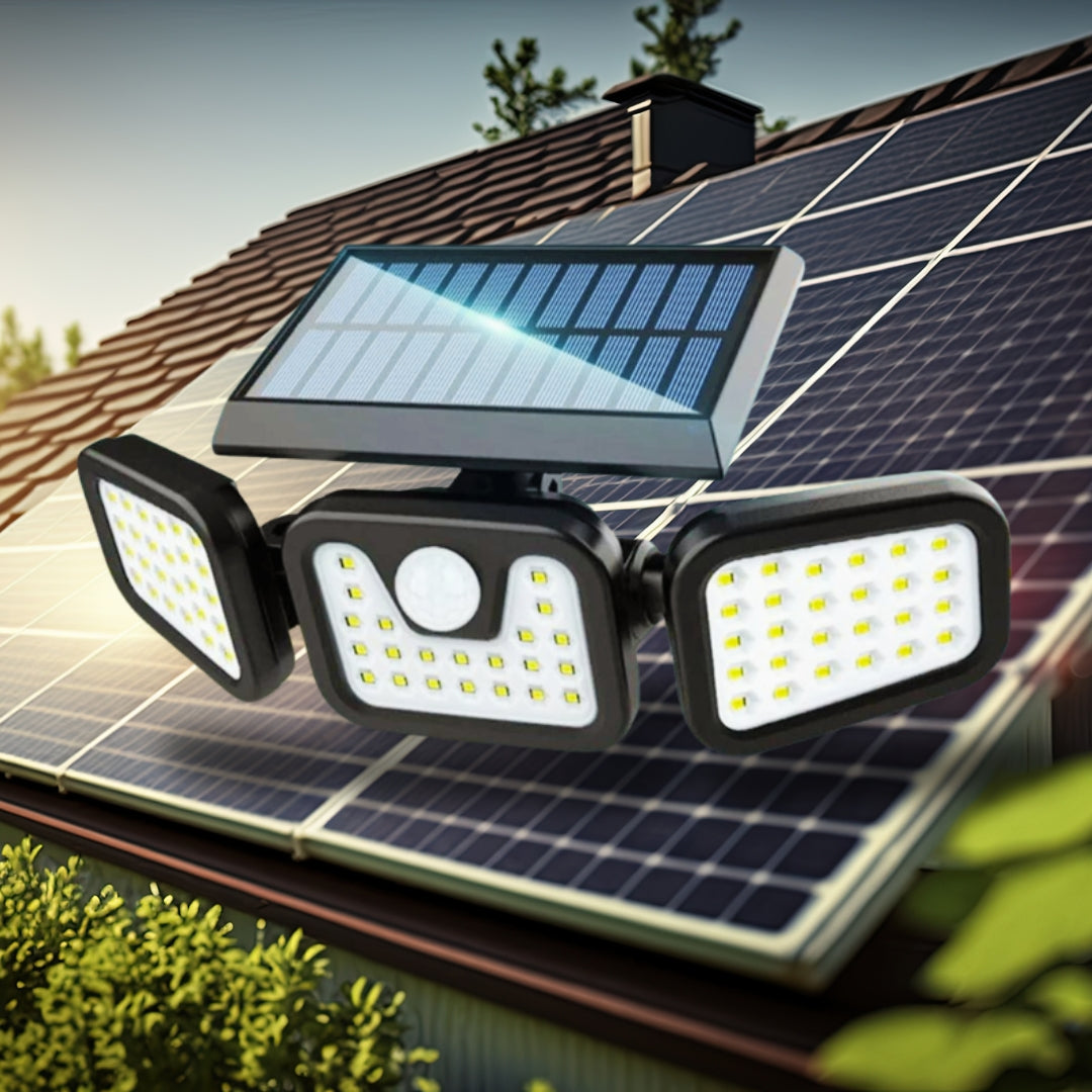 SunGuard Dreifach LED Solar Wandlampe | Beleuchten Sie Ihren Außenbereich mit smarter Effizienz