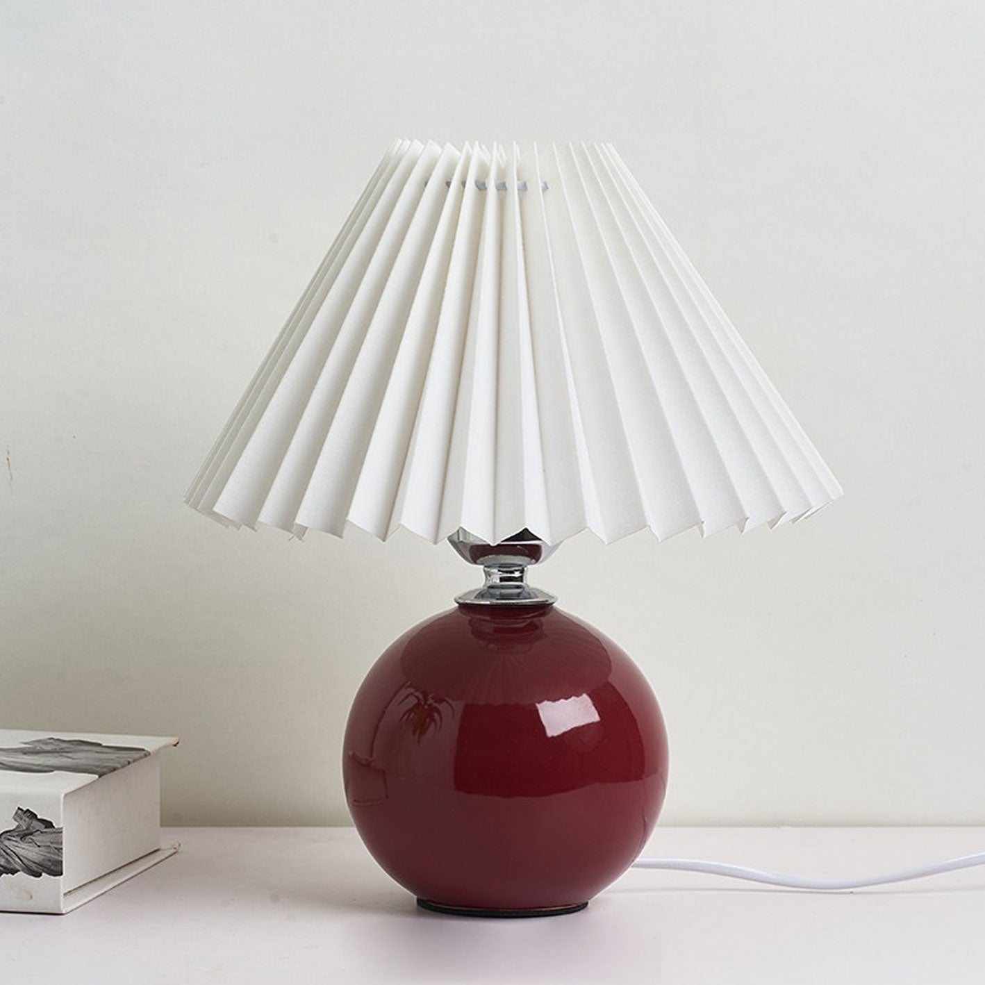 Nordic Ceramic Pleated Table Light | 1-Lampe