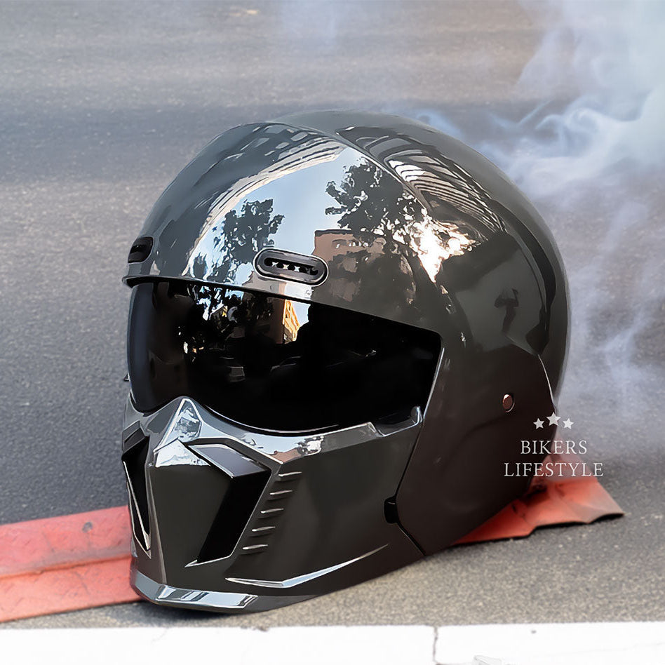 Retro Klassischer Motorradhelm DOT- und ECE-zugelassen Zeitloses Design