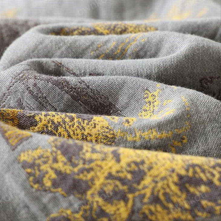 Neutrales Landschaft Kimono Baumwoll Pyjama Set