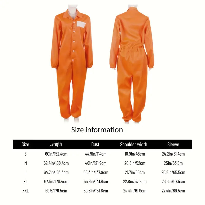 Jailbreak - Erwachsenengefängnis-Kostüm - Polyester-Cosplay-Outfit für festliche Partys und Karneval