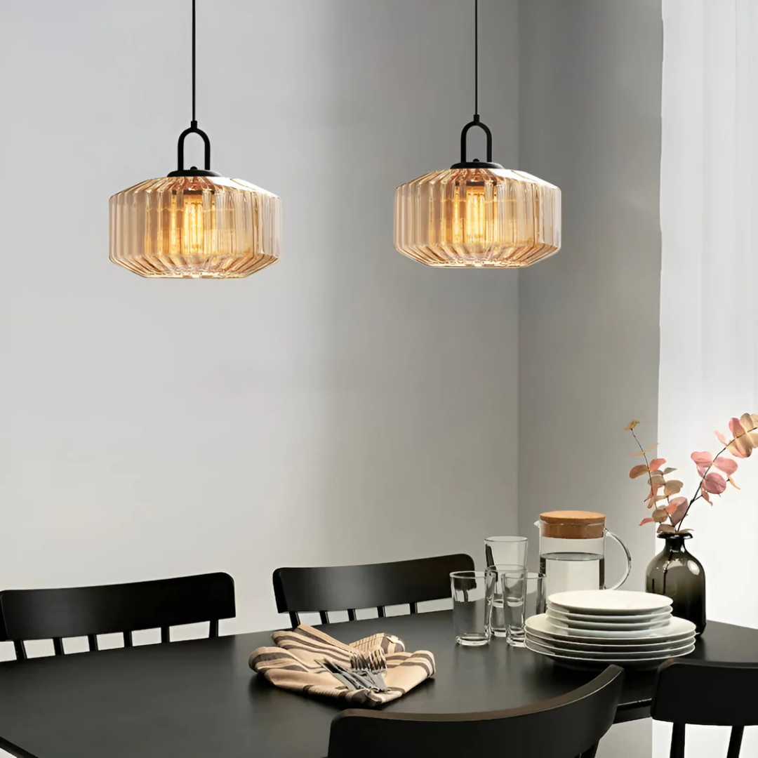 Mireta - Retro Bunte Glas Hängeleuchte