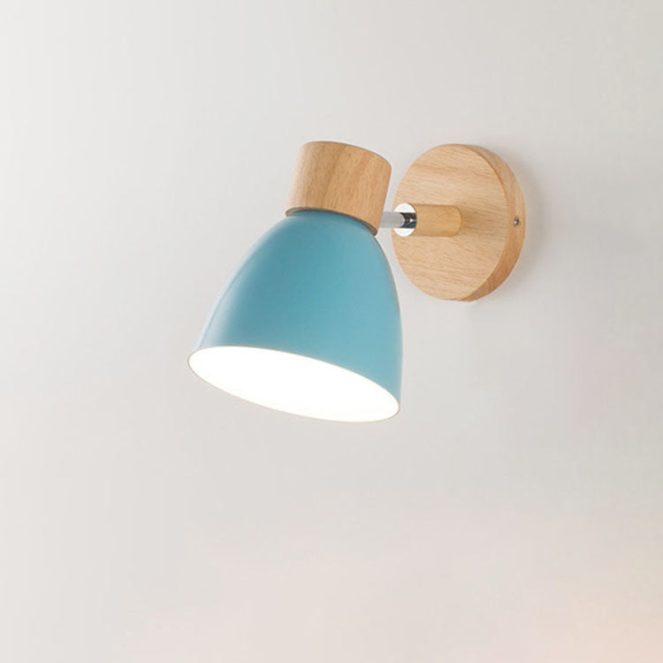 Moderner Minimalistischer Holzkonus LED Wandleuchte | 1-Lampe