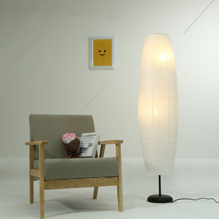 Nordische Reispapier Säulen 2-Licht Stehlampe