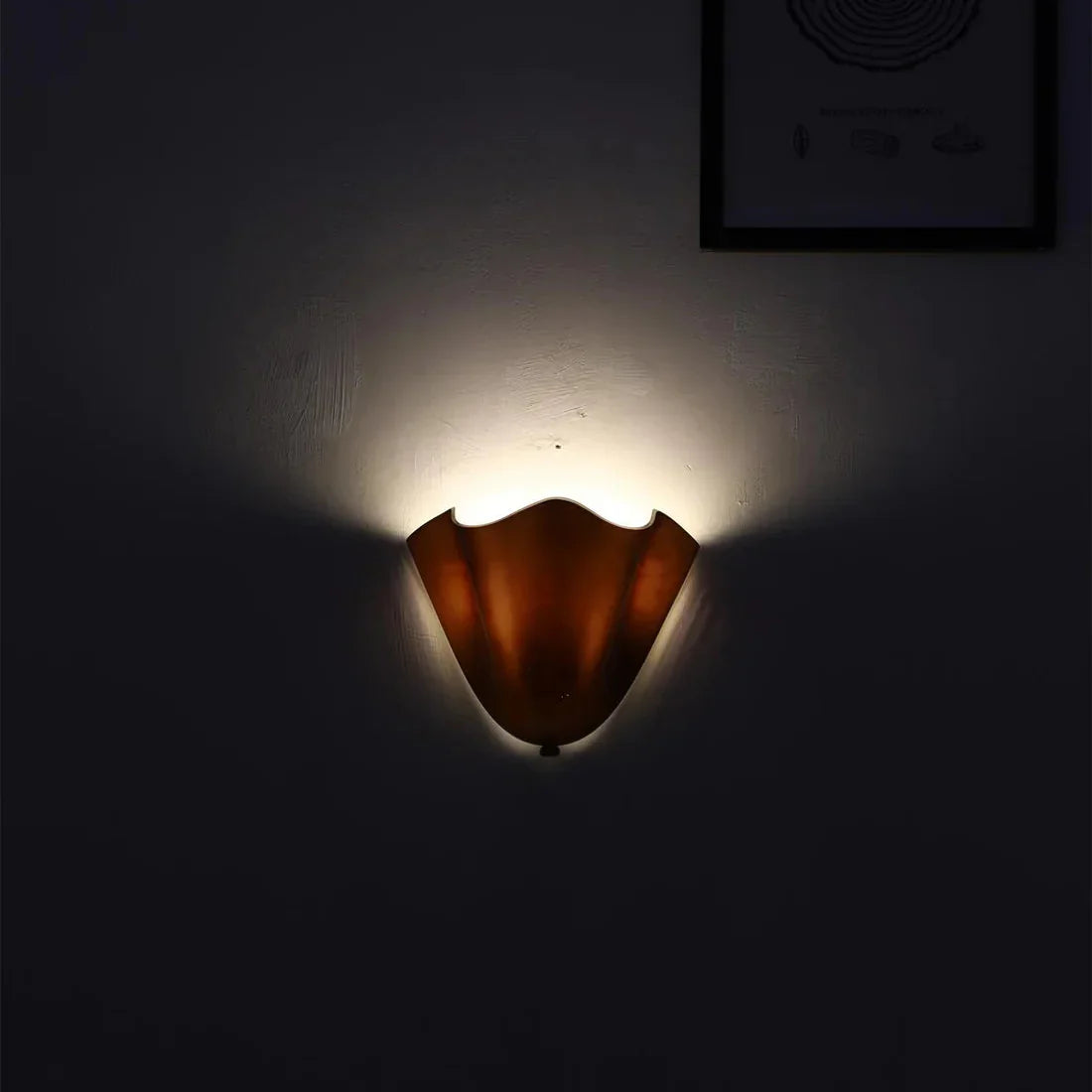 Retro Buntglas Rock Muschel Wandlampe LED 1-Licht