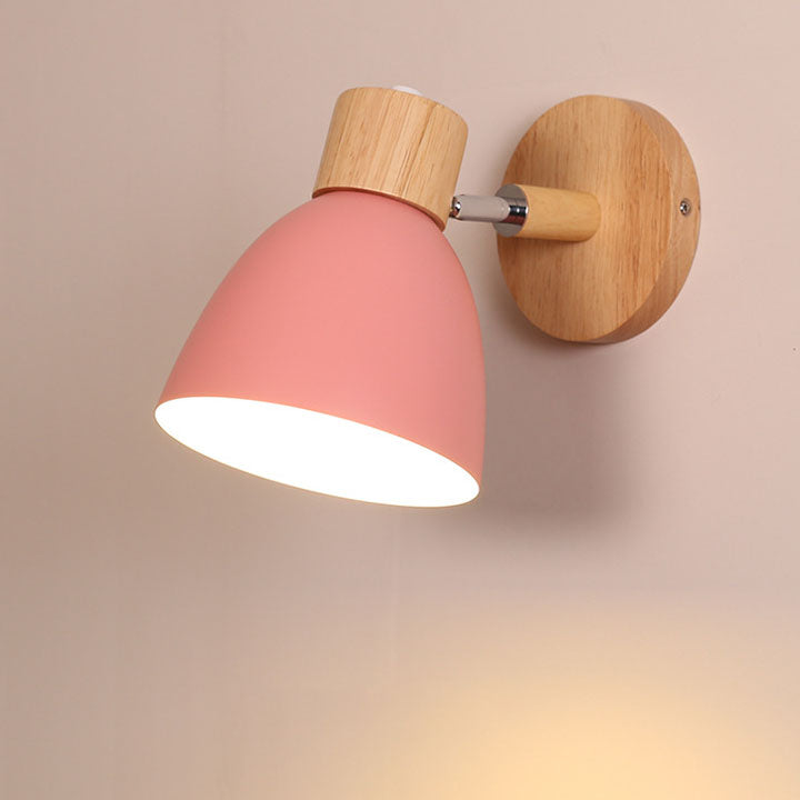 Moderner Minimalistischer Holzkonus LED Wandleuchte | 1-Lampe