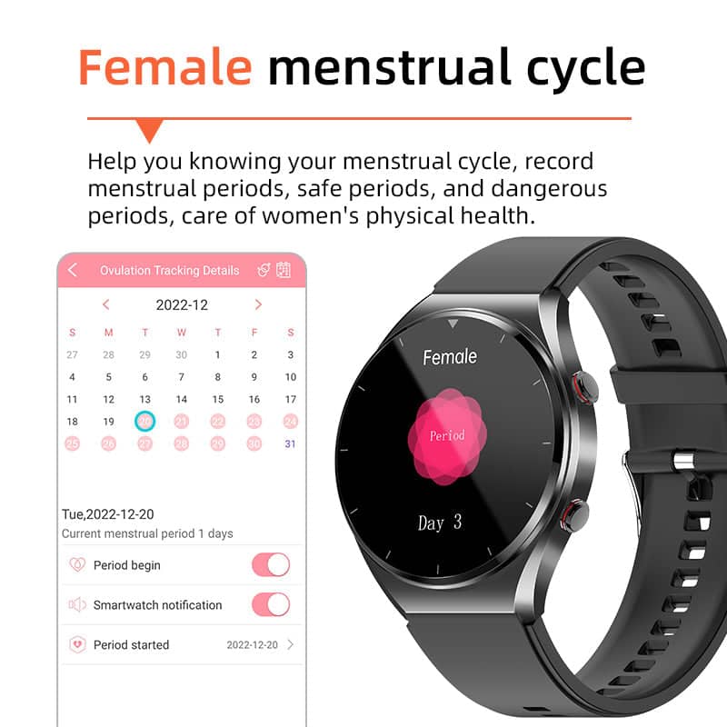 Ein-Klick Blutzucker Blutdruck EKG/EKG HRV Herzüberwachung Suga Pro Gesundheits Smartwatch