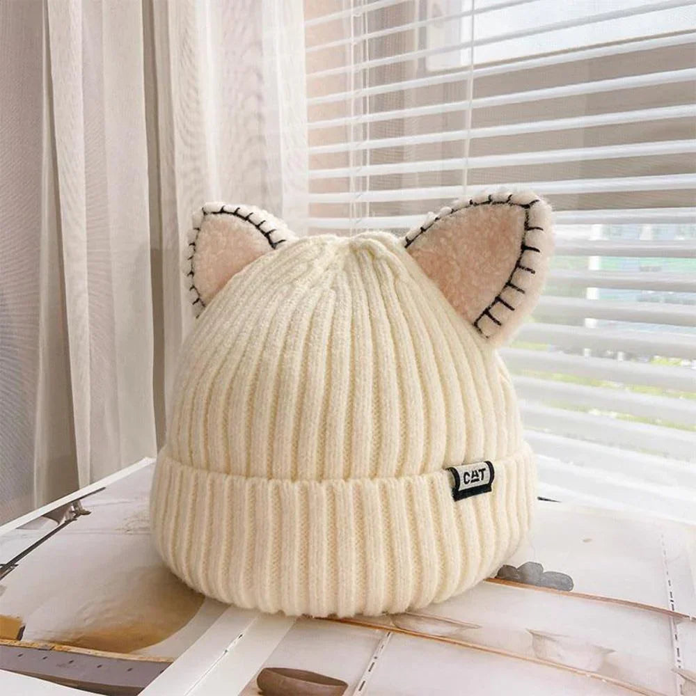 Katzenohr Wintermütze CosyCharm – Weiche Strickmütze für Damen mit verspieltem Design