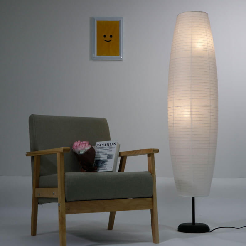 Nordische Reispapier Säulen 2-Licht Stehlampe