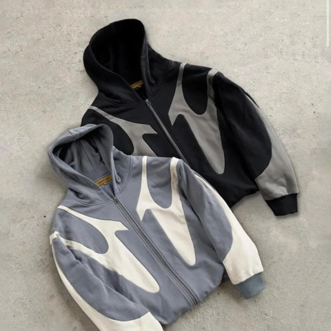 Urbaner und mutiger Hoodie für Herren | Mit Reißverschluss